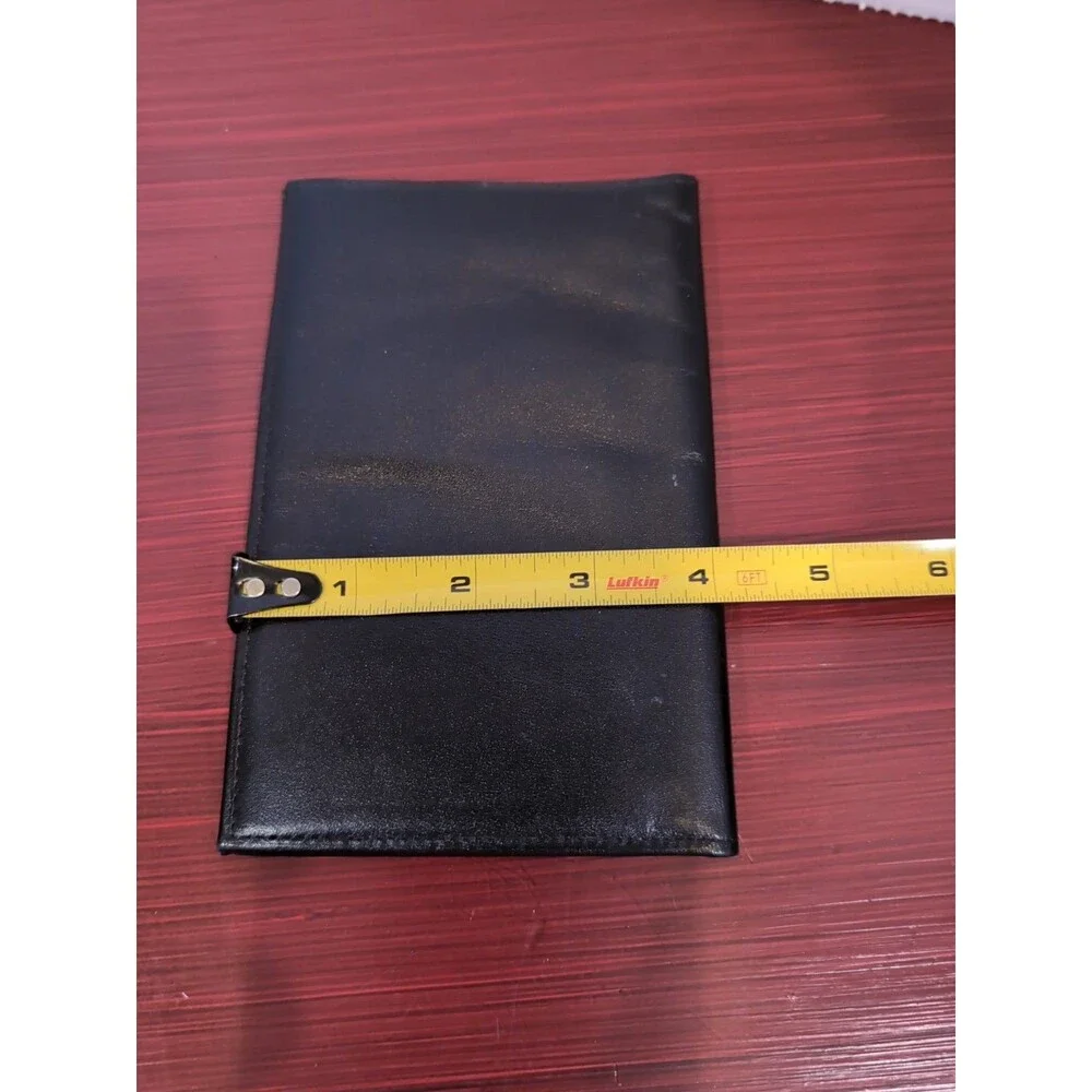 ROYALLE  BREAST POCKET TOP GRAIN COWHIDE LEATHER WALLET CREDIT CARD/CASH  BLACK
